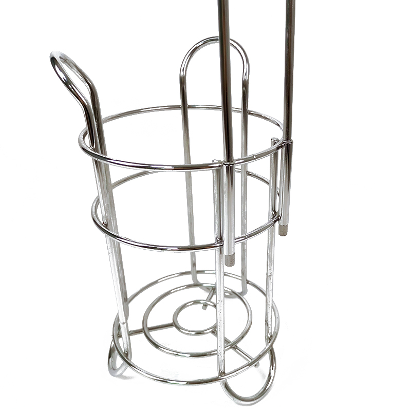 Soporte dispensador de rollo de papel de almacenamiento para ba&ntilde;o, soporte para papel de cocina de pie cromado, soportes de papel higi&eacute;nico