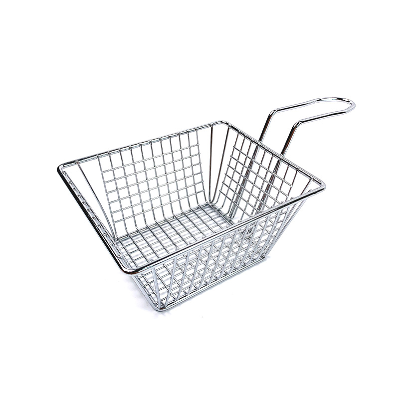 Commercial small wire chip taco fryer basket custom stainless steel mini square fry basket