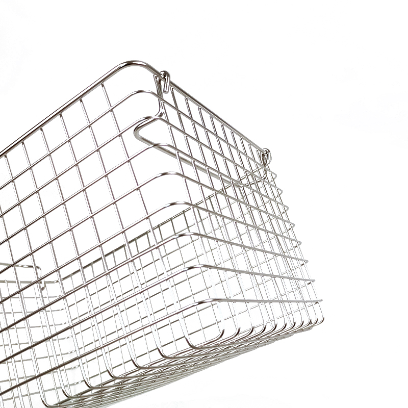 Home Stackable Storage Kitchen Bathroom Fruits Food Holder Stainless Steel Vegetable Wire Mesh Metal Baskets