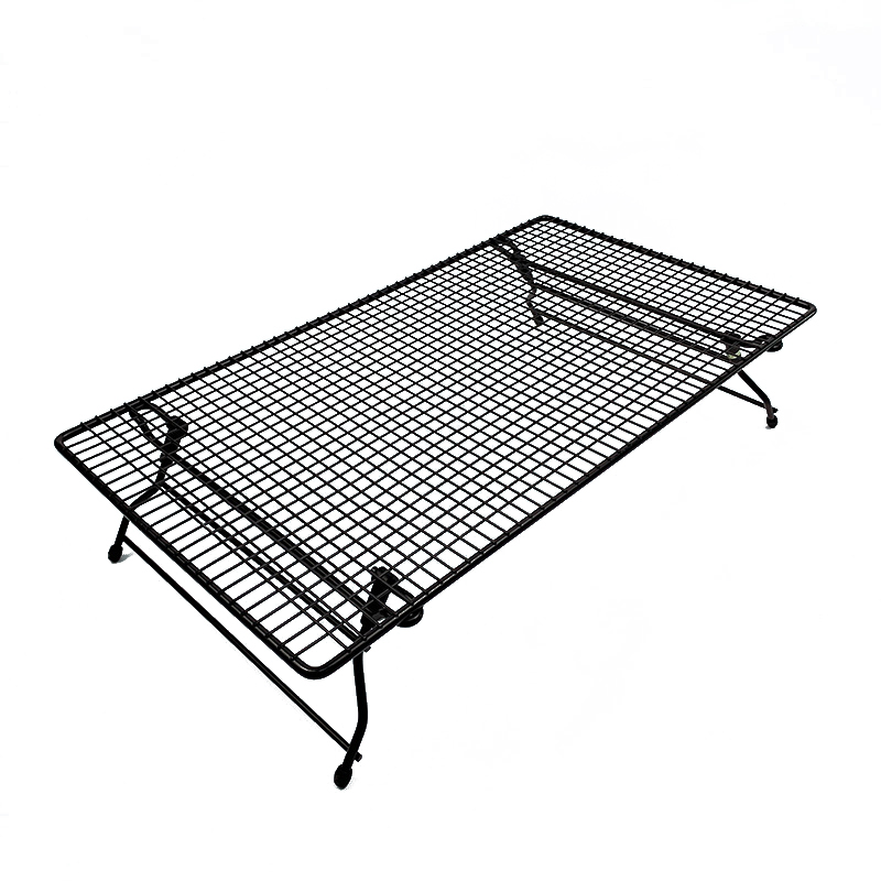 Stackable Wire Half Sheet Foldable Cake Bake Cooling Rack With Collapsible Folding Legs