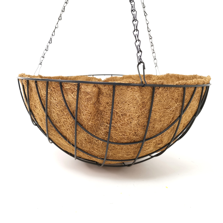 Cesta colgante para plantas con revestimiento de coco para porche y jard&iacute;n al aire libre, maceta barata para flores, cestas colgantes extra grandes, cestas colgantes de 16 pulgadas