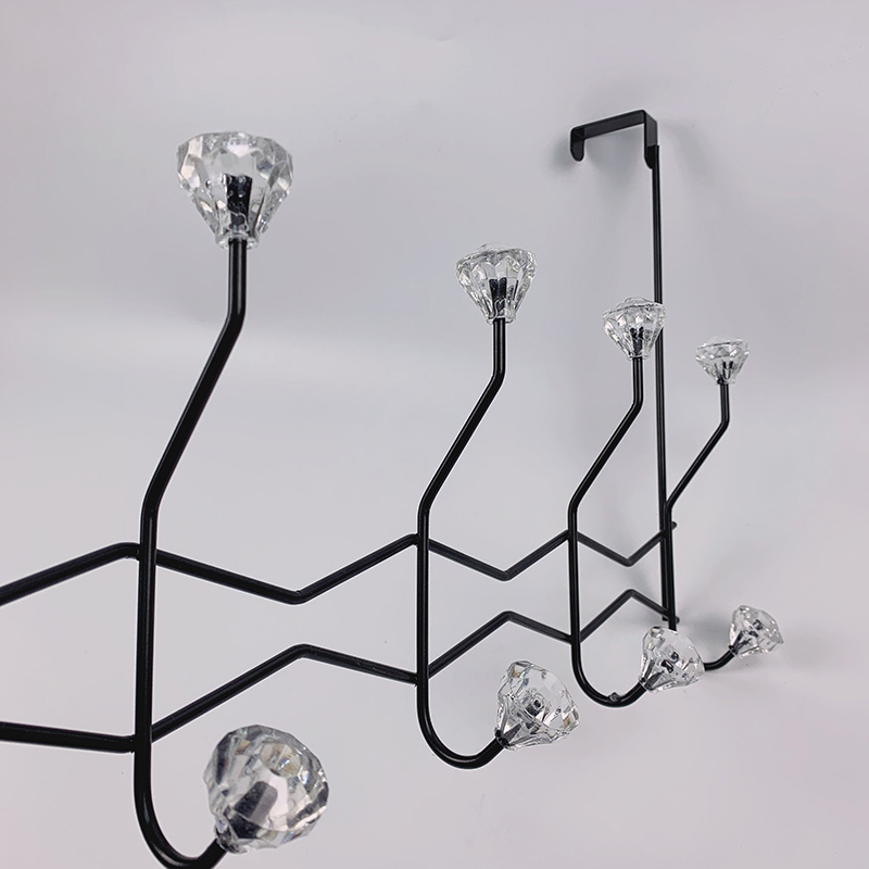 Household Towel Coat Stand Organizer Metal Clothes Hats Hanger Behind Over The Door Hooks