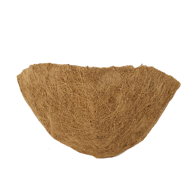 Revestimiento de fibra de coco biodegradable de 10, 12, 14 y 44 pulgadas, macetas de coco, revestimiento de fibra de coco cuadrado medio redondo, cestas colgantes de metal, revestimiento de coco