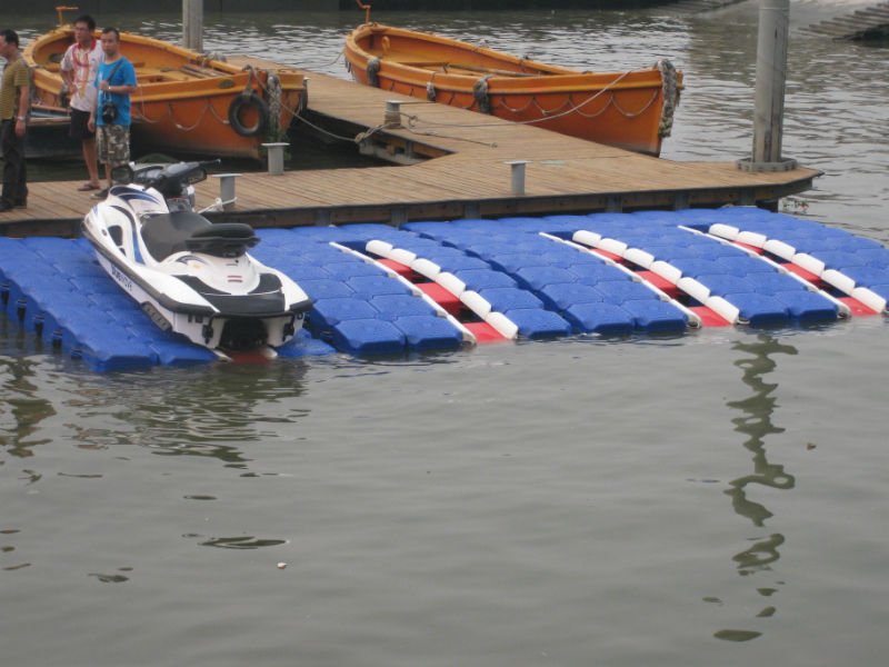 blow moulding plastic product HDPE floating pontoon dock for boats