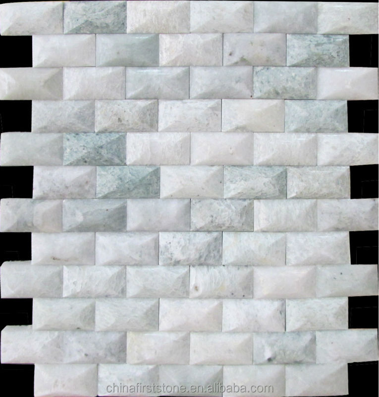 2021 FSMT-287 Hot Selling Good Quality Hotel Building Home Indoor and Outdoor 3D Marble Mosaic Wall Cladding Tiles