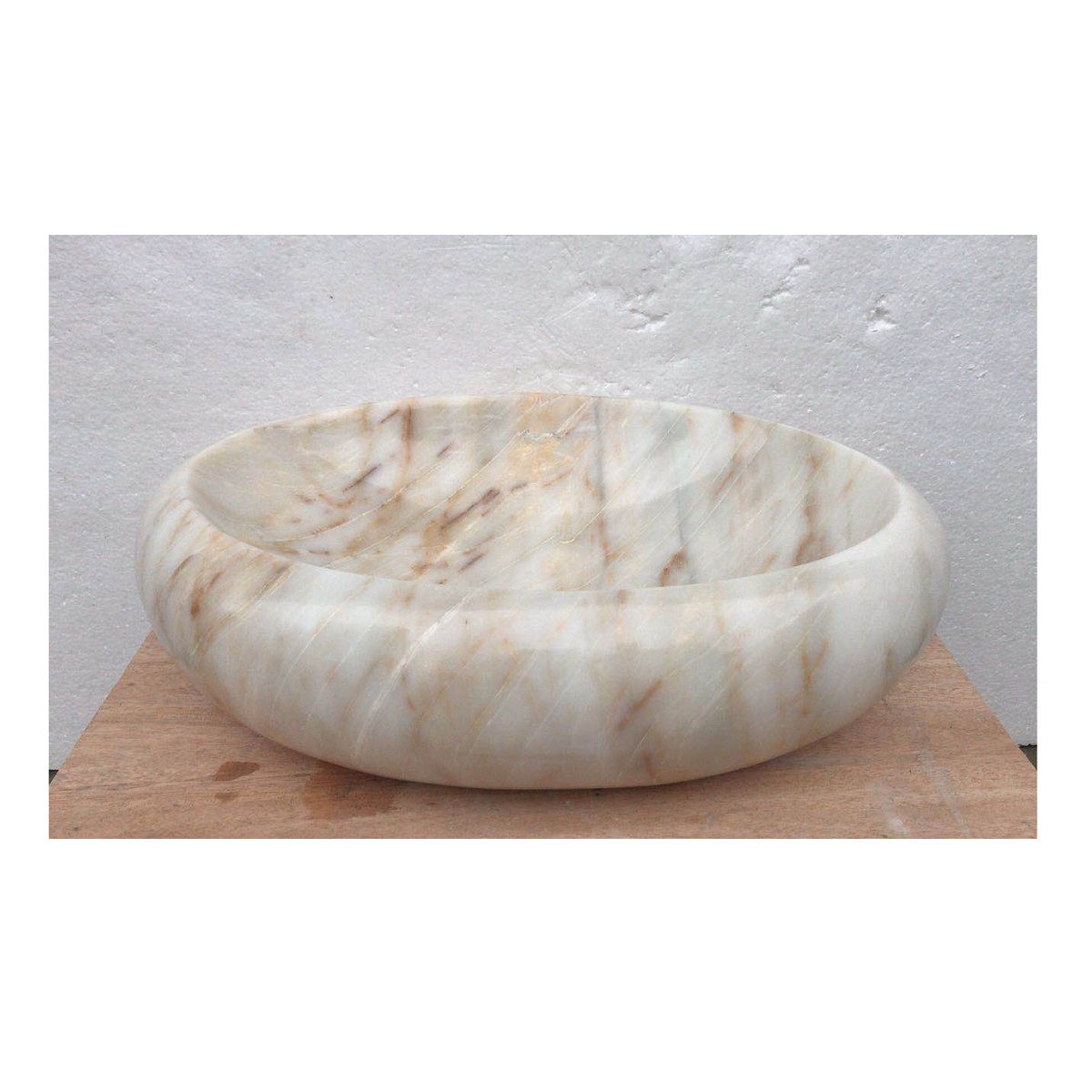 Classical Beige Marble Cabinet Table Top Polish And Rough Finished Basin Bathroom Sink