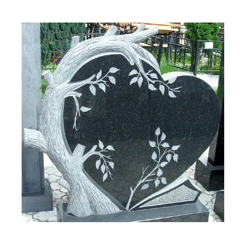 Maker Online Black Granite Stone Cross Carving Ogee Headstone Mold