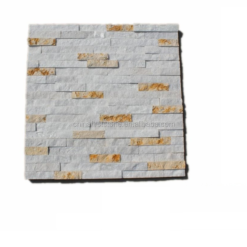 Cloudy Grey Quartzite Culture Stone Veneer Wall Sheets Panels Cladding Ash Colour
