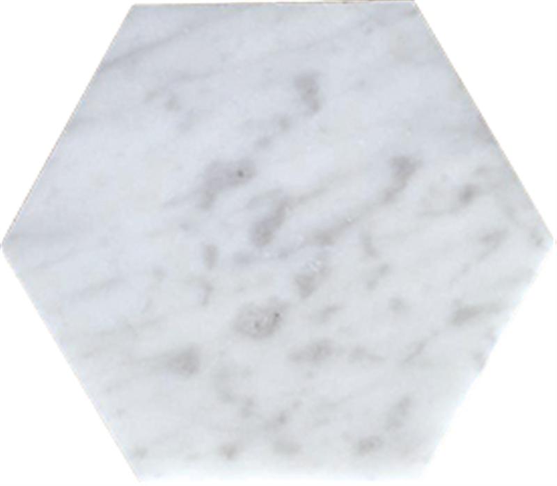 FSMP-158 Beautiful Hexagon Wooden White Marble Tiles