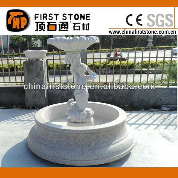 2021 Hot Sales Customized Granite Marble Outdoor Garden Decoration Mermaid Water Sandstone Fountain