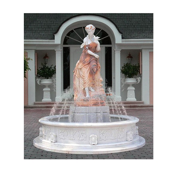 2021 Hot Sales Customized Granite Marble Outdoor Garden Decoration Mermaid Water Sandstone Fountain