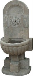 MAF222 Marble Stone Antiqued Finished Waterfall Wall Fountain