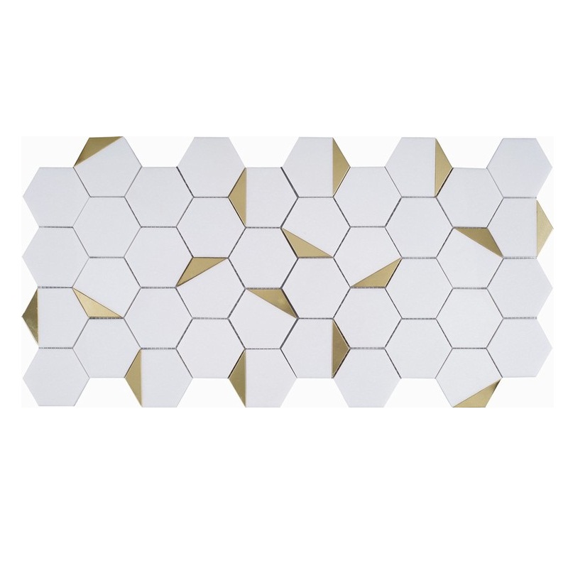 White Flower Water Jet Marble Mosaic Tile 30X30