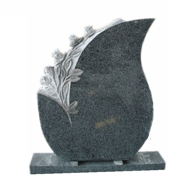 Maker Online Black Granite Stone Cross Carving Ogee Headstone Mold