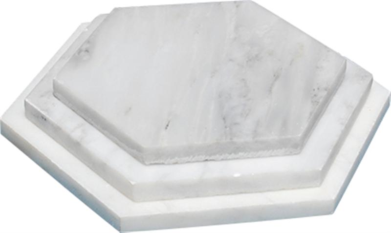 FSMP-158 Beautiful Hexagon Wooden White Marble Tiles