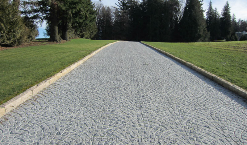 2021 Xiamen Cheaper G603 Salt White Natural Granite Outdoor Square Shaped DIY Driveway Paving Stone