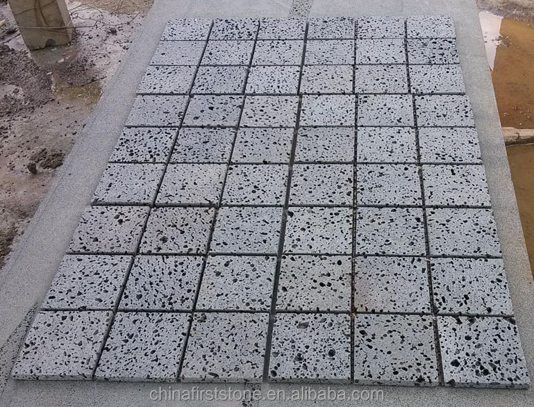 HZB-140 Natural Stone Black Basalt Lava  Mosaic Tile for Indoor or Outdoor Wall or Floor