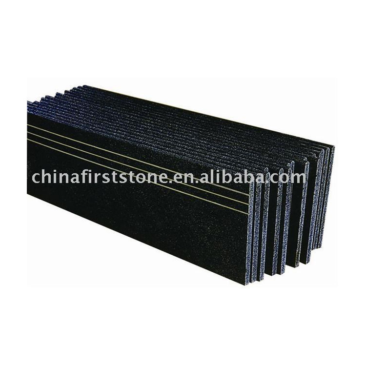 Chinese Factory Cheap Black Granite Stairs Step Tiles Outdoor Stair Step Covers