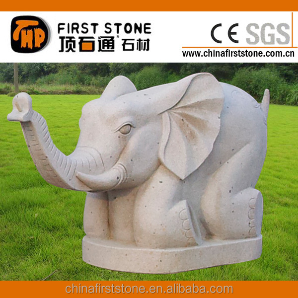 Elephant  Stone  Statues Large Lawn Animated Figurine