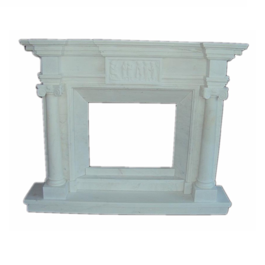 White Marble Fireplace Figure