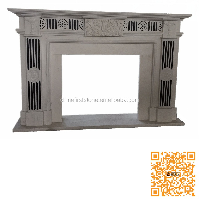 Beige Yellow Marble Fireplace Modern, Stone Veneer Fireplace Natural