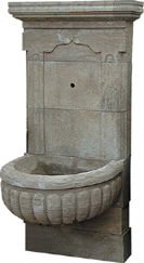 MAF222 Marble Stone Antiqued Finished Waterfall Wall Fountain