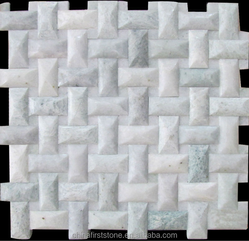 2021 FSMT-287 Hot Selling Good Quality Hotel Building Home Indoor and Outdoor 3D Marble Mosaic Wall Cladding Tiles