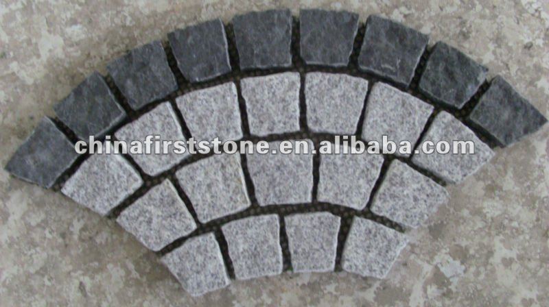 Outdoor Natural Grey White Black Dark Grey HZM-135 Flagstone Multicolor Meshed Pavers PatioTiles