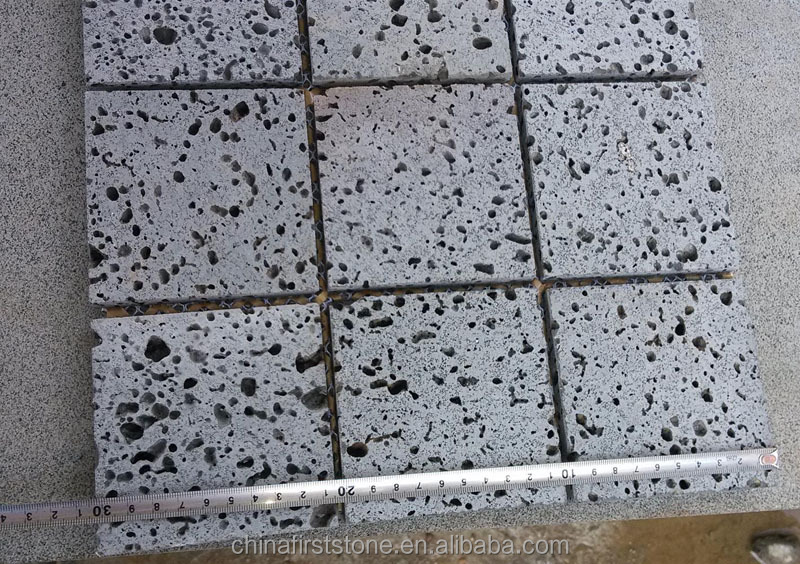 HZB-140 Natural Stone Black Basalt Lava  Mosaic Tile for Indoor or Outdoor Wall or Floor