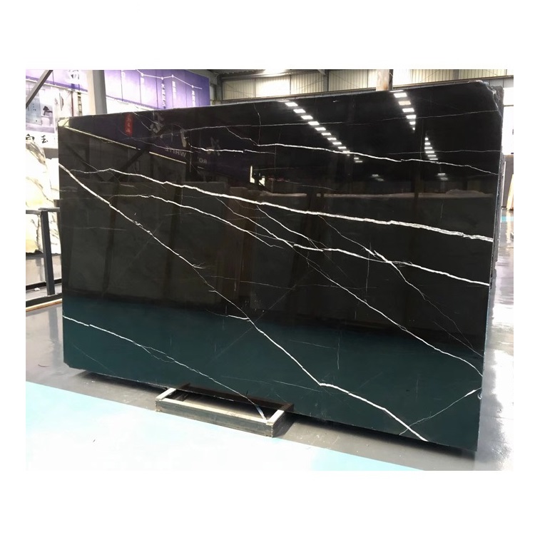 2021 Cheap Nero Marquina Black Marble With White Veins Tiles And Slabs Marble Tiles