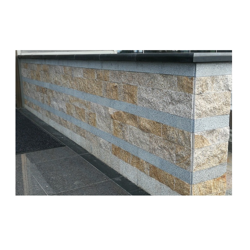 Beige Granite G682 Wall Cover Cladding  Bush Hammered Stone Suppliers