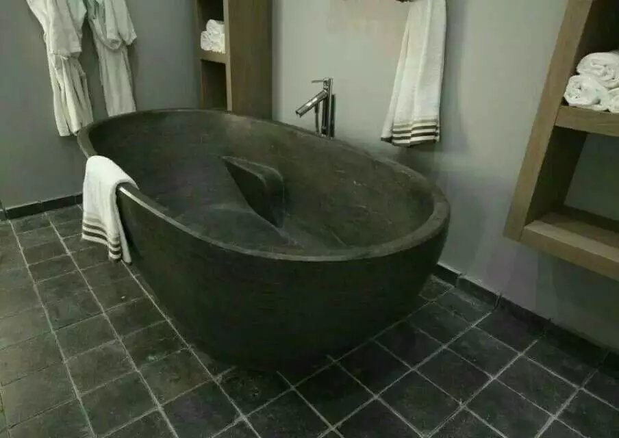 Cheap White Marble Stone Bathroom Bath Tub Round Bathtub