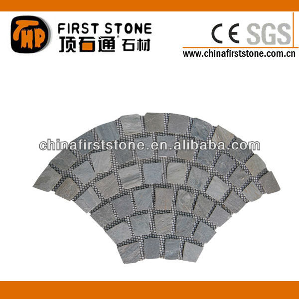 2021 Outdoor FSMT-S057 Natural Slate French Pattern Tiles For Flooring Or Wall