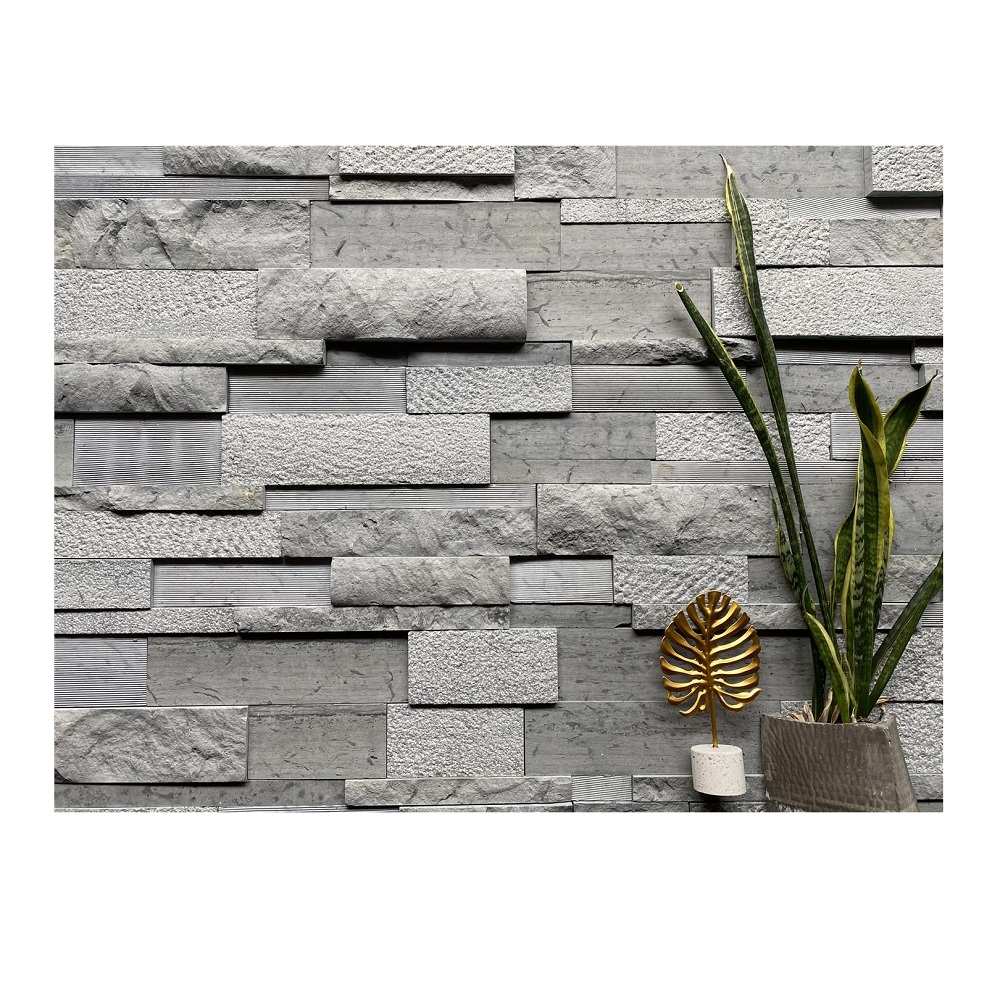 White Grey Marble Stone Veneer Wall Decoration Stone Cladding