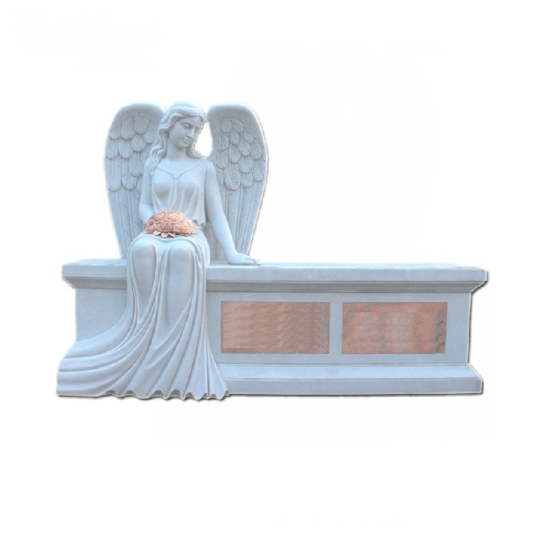 Black Granite Tombstone Stone-shadow Carving Headstone With Horse
