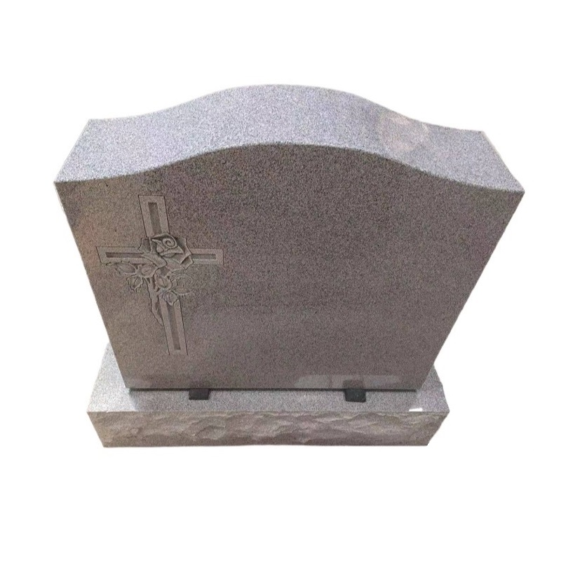 Maker Online Black Granite Stone Cross Carving Ogee Headstone Mold