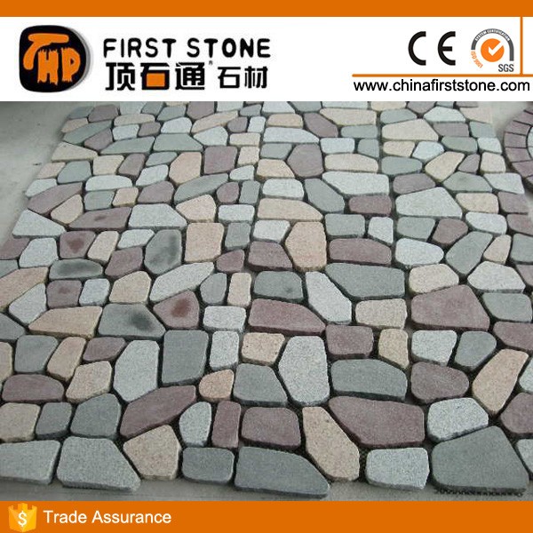 Granite Paving Stone on Net HZM-125 Black and Red Outdoor Mosaic Paving FIRST Stone 3 Years Grantie Modern Rough