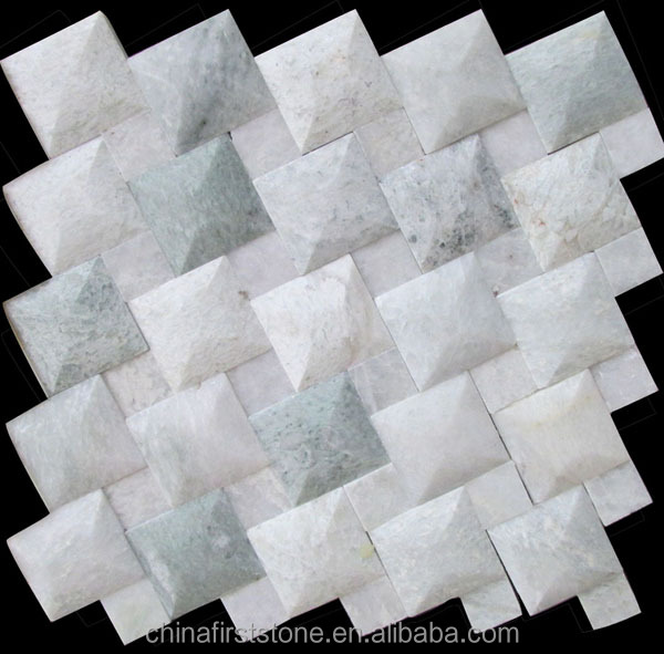 2021 FSMT-287 Hot Selling Good Quality Hotel Building Home Indoor and Outdoor 3D Marble Mosaic Wall Cladding Tiles