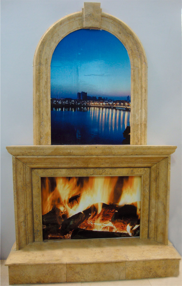 White Marble Electric Fireplace Natural Indoor Stone Modern Freestanding 3 Years Surround for Sale Hotel without Remote Control