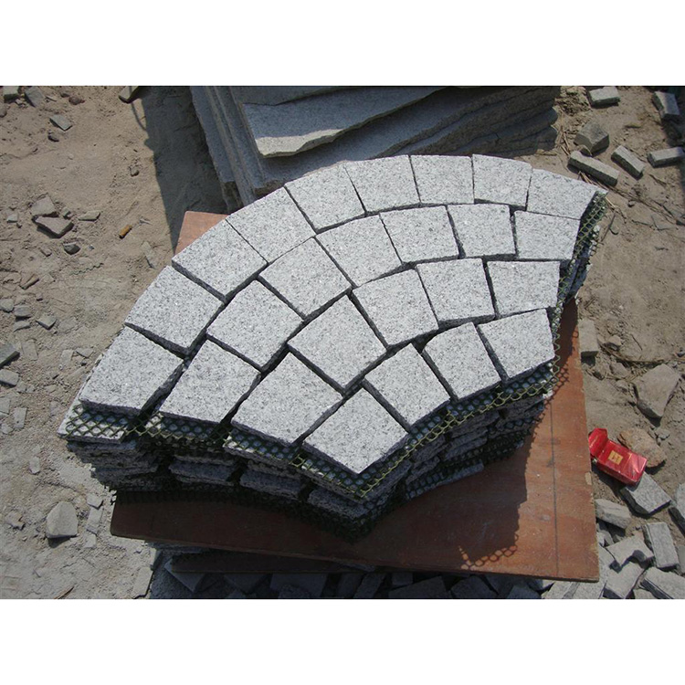 DIY Good Quality Popular Outdoor Indoor Custom Size Hot Selling Driveway Natural Cubic Floor Tile White Meshed Granite Pavers
