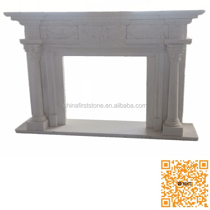 Beige Yellow Marble Fireplace Modern, Stone Veneer Fireplace Natural